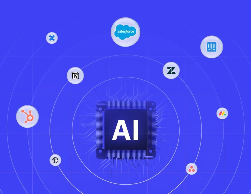 aii as2 Connected AI tools managing different business functions