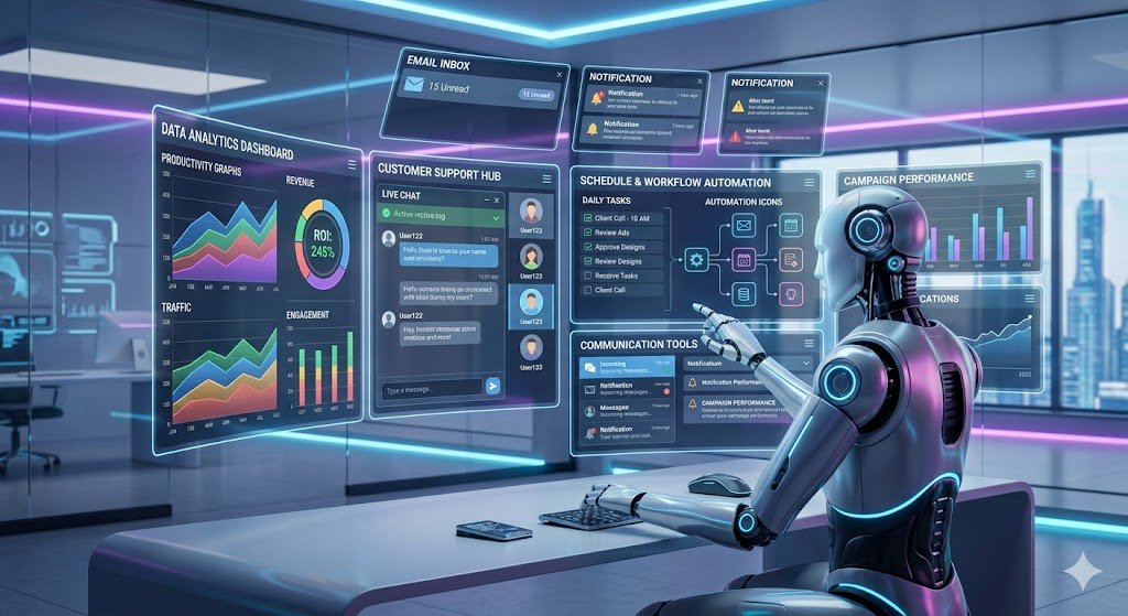 AI Smart Assistants for Business managing multiple tasks automatically